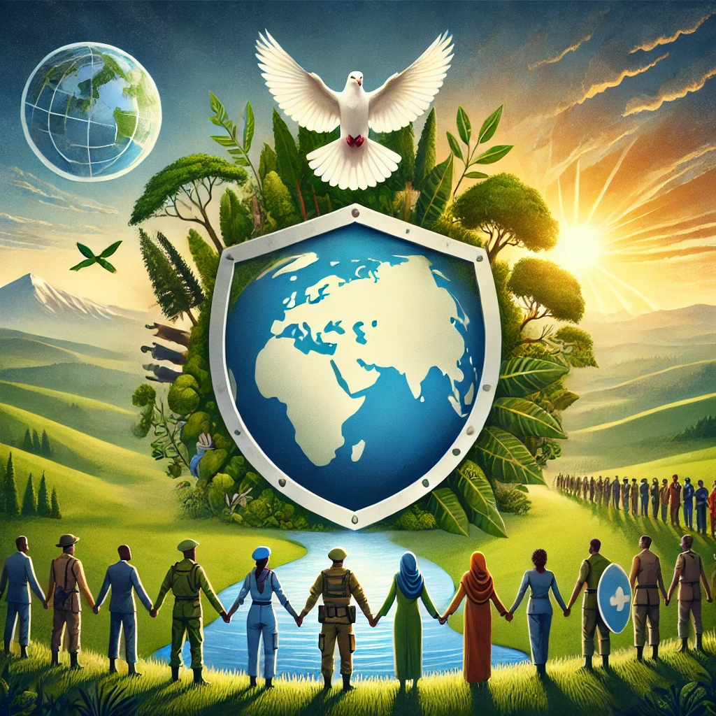 MISSION<br />
To contribute to the establishment of sustainable peace, security and environmental management in Rwanda and the world at large.
